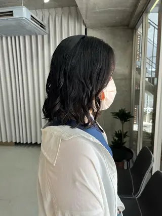 ミディアム パーマ ロングパーマ木村 ボブパーマのヘアスタイル