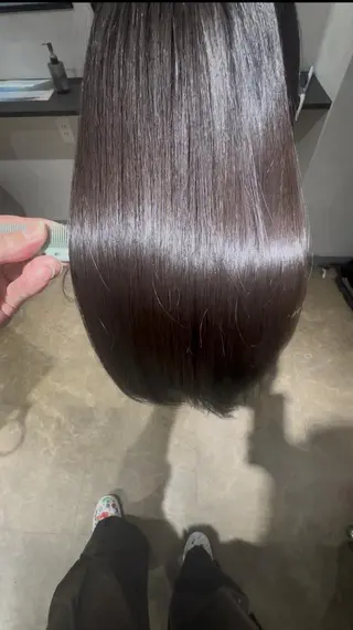 ロング 縮毛矯正しかしない人 栄 矢場町 服部飛鳥のヘアスタイル