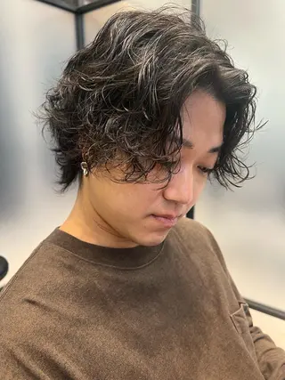 パーマ メンズ 宮永 智香のヘアスタイル