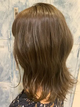 ミディアム カラー 髪質改善/縮毛矯正 ツヤ髪🩷さつきのヘアスタイル