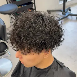 パーマ メンズ 💋ホワイトメッシュ /パーマ/メンズ💋のヘアスタイル