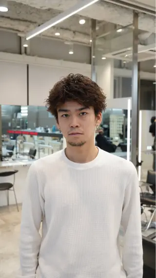 ショート パーマ メンズ 【fifth】渡部 永遠のヘアスタイル