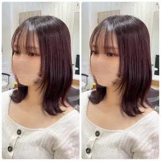 ミディアム 🦋ハイトーン🦋 石山 希理🦋のヘアスタイル