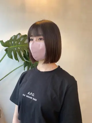 ショート カラー ヘアアレンジ ナカジ🌸ロブ/ボブ /前髪🌸のヘアスタイル