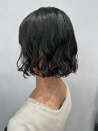 ミディアム パーマ ショートカット無料/ 小顔ショートのヘアスタイル