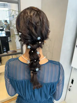 ロング ヘアアレンジ 透明感カラー✨艶髪 制作🌱山根あゆみのヘアスタイル