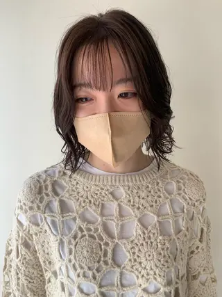 ミディアム パーマ AR.MARA hair  studio所属・AR.MARA サトウヒカルのヘアスタイル