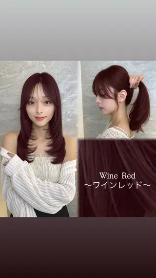 カラー 韓国ヘア/美髪矯正/ Haruna🦋のヘアスタイル