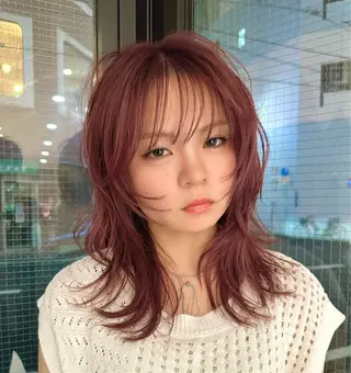 ロング 🧶透明感カラー/ Yuzu/ベージュのヘアスタイル