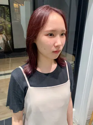 ミディアム カラー ヘアアレンジ yuka .のヘアスタイル