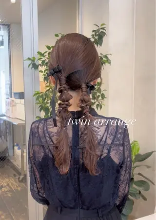 ロング ヘアアレンジ nakahara madokaのヘアスタイル