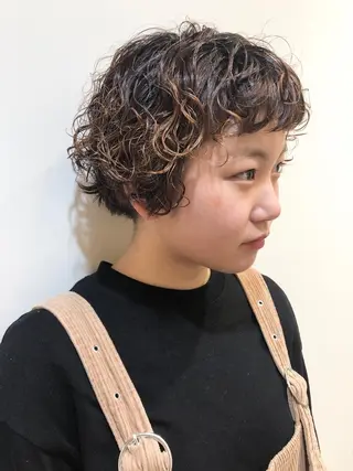 ショート パーマ ショート/パーマ/ カラー/FUKOのヘアスタイル