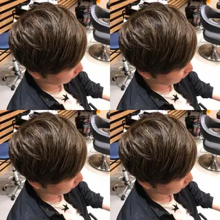 ショート カラー メンズ 大久保 隆蔵のヘアスタイル