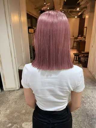 ミディアム カラー RUKA 美容院×ネイリストのヘアスタイル