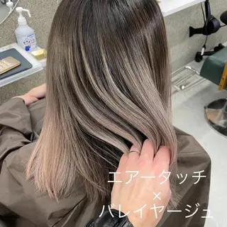 ミディアム カラー Lull (シェアサロンReco VIProom)所属・Lull1人美容室 バレイヤージュのヘアスタイル