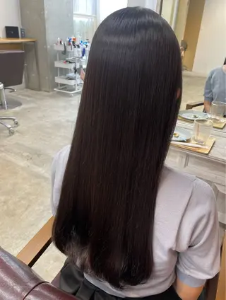 ロング レイヤーカット/ 縮毛矯正/ミサキ💐のヘアスタイル