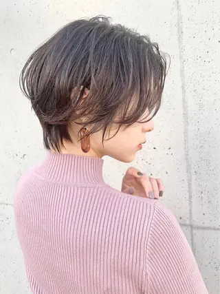 ショート カラー ヘアアレンジ 仙台Ｉ韓国レイヤー Ｉ髪質改善Ｉ伊藤拓海のヘアスタイル