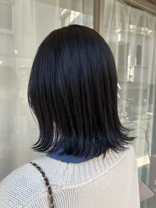 ミディアム カラー グレージュ/透明感/ 韓国ヘア/RISAのヘアスタイル