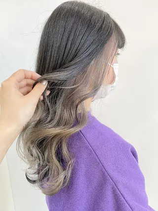 セミロング カラー ヘアアレンジ レイヤー/ハイトーン 🧸SENAのヘアスタイル