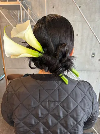 ミディアム ヘアアレンジ 大林 エリコのヘアスタイル