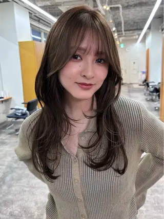 ロング green上野所属・ナチュラルパーマ 🤍渋谷🤍kaeのヘアスタイル