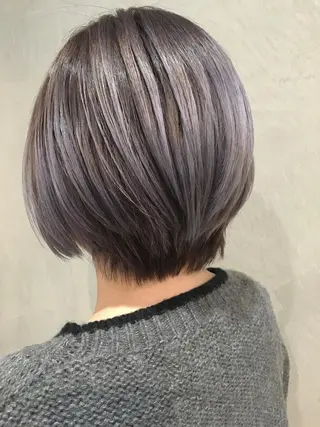 ショート カラー パーマ 🩷🍭中津・梅田 エリア🍬💜のヘアスタイル