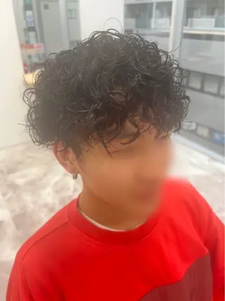 ミディアム パーマ 竹内 滉太のヘアスタイル