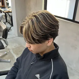 ショート カラー メンズ 🦄カイ/メンズ 韓国ヘア/パーマ🦄のヘアスタイル