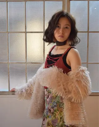 ミディアム カラー パーマ ヘアアレンジ 髪質改善 頭身浴/ 中田のヘアスタイル