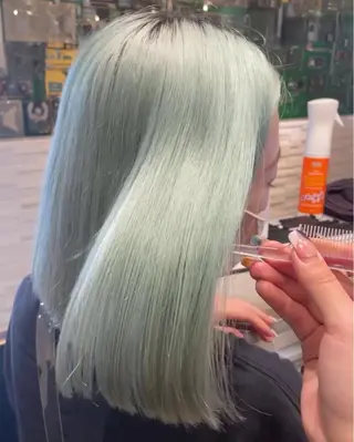 ミディアム カラー 艶ハイトーン👑♡ NATSUKIのヘアスタイル