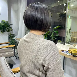 ショート カラー レイヤーパーマ＊ 顔まわり似合わせのヘアスタイル