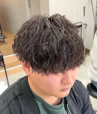 ショート パーマ メンズ メンズパーマ/ 新潟駅/佐藤裕のヘアスタイル