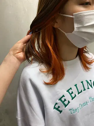 ミディアム カラー お任せヘア☘️☘️ 及川渚のヘアスタイル