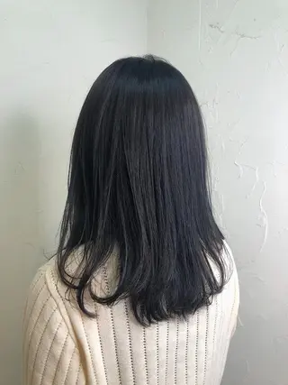 セミロング カラー 久力琴音''透明感 カラー''アレンジのヘアスタイル