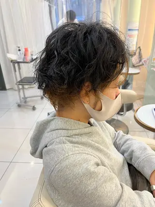 ショート カラー パーマ メンズ トータルビューティー K:R鶴川のヘアスタイル