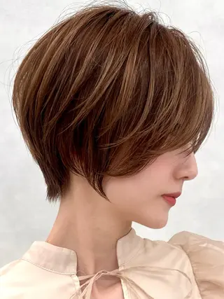 ショート ショート/ボブ/ 白髪ぼかし/しんやのヘアスタイル