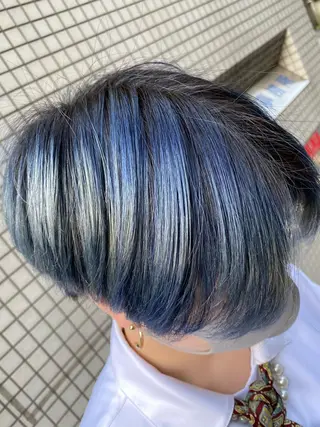 ショート カラー メンズ 【韓国レイヤー特化 ハッシュカット】のヘアスタイル