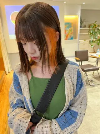 ミディアム カラー siki所属・SIKI yuuna レイヤーカット🪽のヘアスタイル