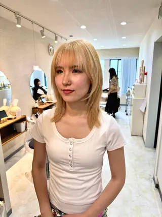 ミディアム カラー コイデ リュウセイのヘアスタイル