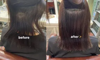 セミロング ブリーチカラー/ 細川はるかのヘアスタイル