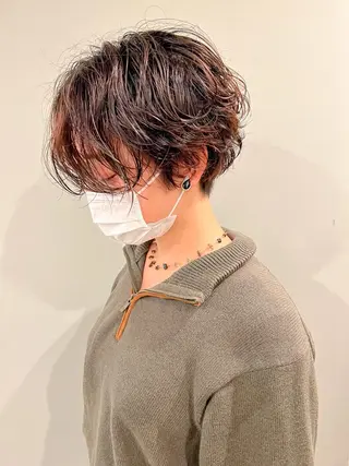 ショート パーマ ミディアムパーマ /癖毛パーマのヘアスタイル