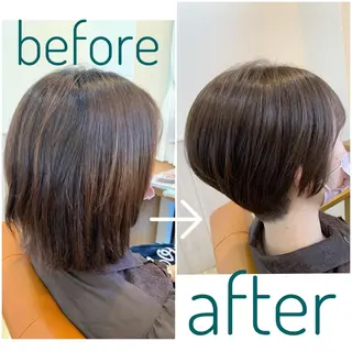 ショート ナガサカ サチのヘアスタイル