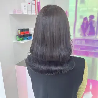 セミロング カラー ヘアアレンジ YUZA grow HAIR 札幌所属・韓国ヘア指名率 No. 1小堀京介のヘアスタイル