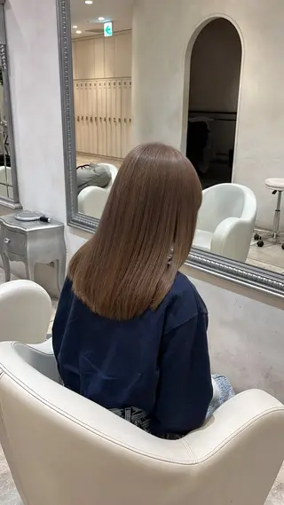 カラー 地毛風ストレート/ ケアカラー/セキネのヘアスタイル