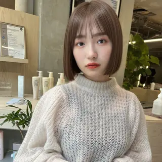 ミディアム カラー 韓国ヘア/韓国風 パーマ/kazueのヘアスタイル