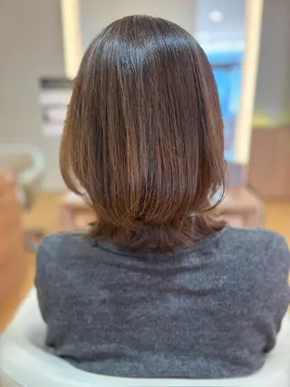 ミディアム 髪質改善カラー 清利あやなのヘアスタイル