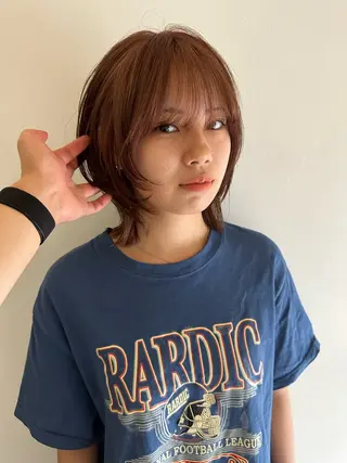 ミディアム カラー Cinq所属・ハイライト🌟/ ボブ/豊田のヘアスタイル