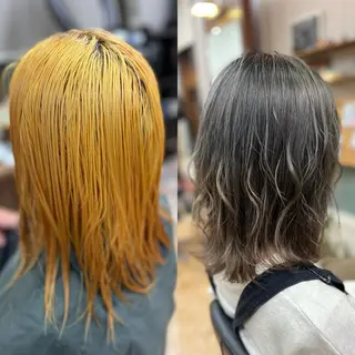 ミディアム カラー Aile所属・酸性ストレート／カラ ー/山下高明のヘアスタイル