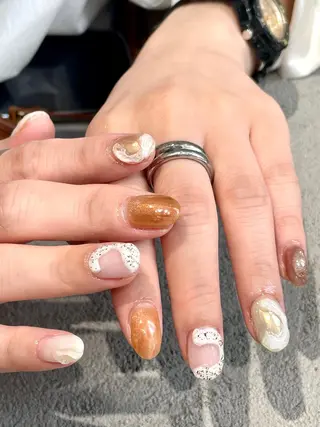 ショート m kaori𓃟のネイルデザイン