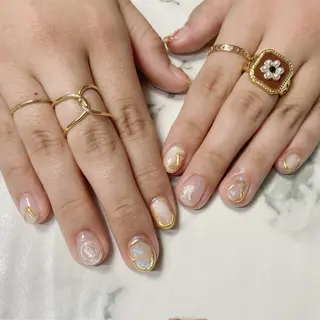 ロング カラー ネイル Q Free nailsのネイルデザイン